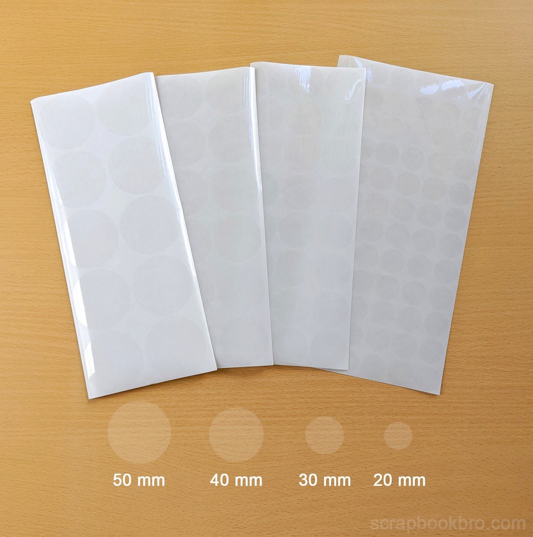 Clear round stickers transparent circle adhesive sticky dot tape seal