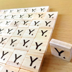 Wooden scrabble tiles letter y for scrapbooking handcraft arts & crafts