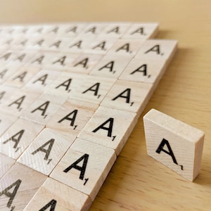 Wooden scrabble tiles letter a for scrapbooking handcraft arts & crafts