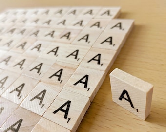 Wooden scrabble tiles letter a for scrapbooking handcraft arts & crafts