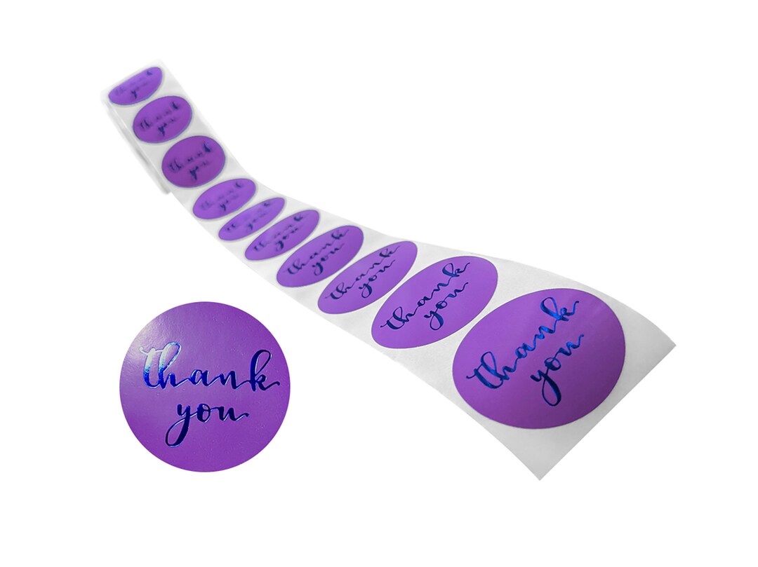 3.8cm Thank You Stickers Labels Large Round for Crafts Paper Gift ...