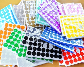 Assorted 25mm colour sticker dots adhesive round labels circular spot scrapbook