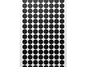 15mm black sticker dots adhesive round labels circular spot scrapbook