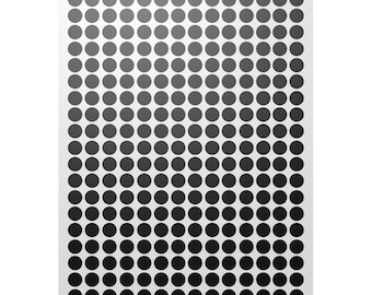 8mm black sticker dots adhesive round labels circular spot scrapbook