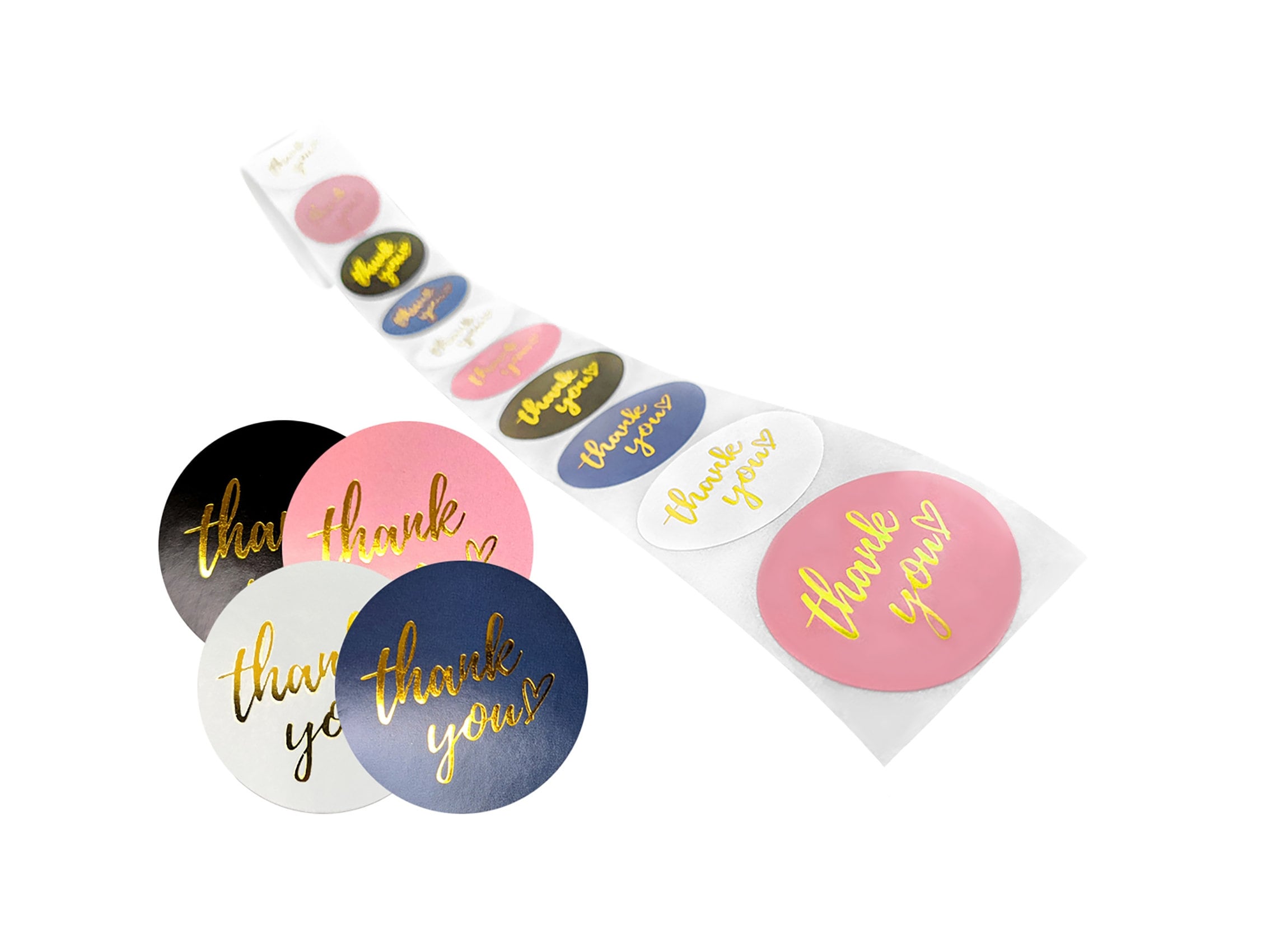 3.8cm Thank You Stickers Labels Large Round for Crafts Paper Gift ...