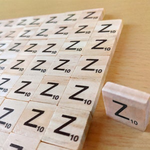 Wooden scrabble tiles letter z for scrapbooking handcraft arts & crafts