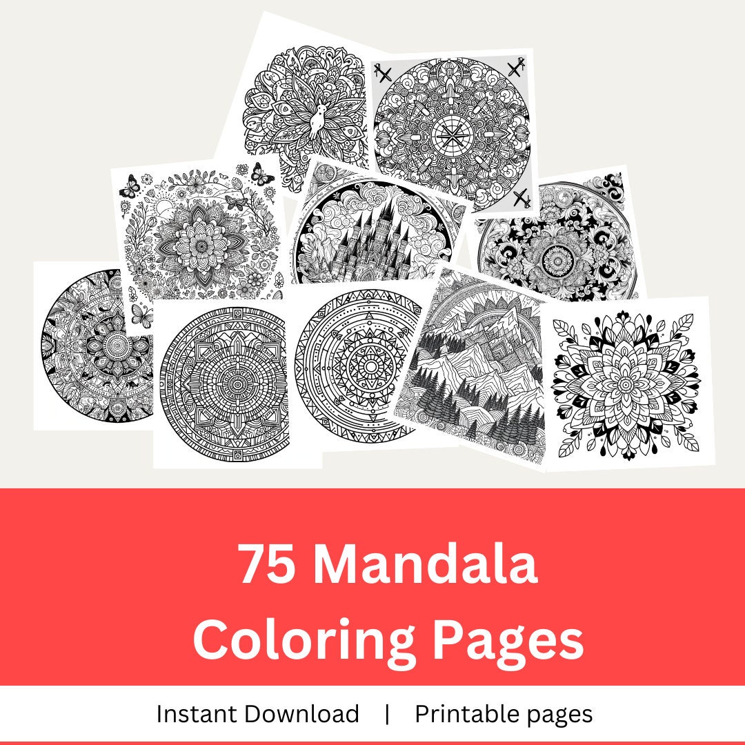 Mandala Coloring Pages, Adult Coloring Pages, Printable Coloring