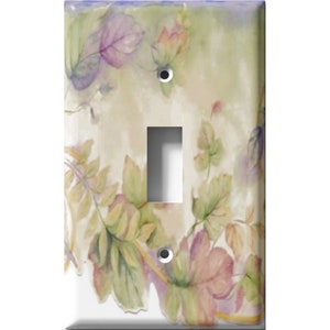 SnazzySwitch Colorful Leaves Decorative Light Switch Cover - Outlet Cover Wall Plate