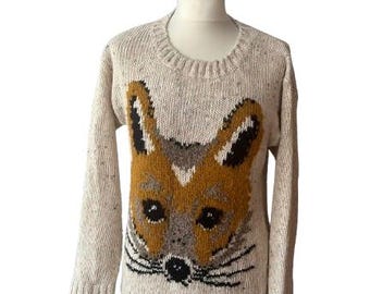 Loft fox sweater deals
