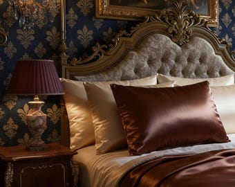 Netbors 22mm Mulberry Silk Pillowcase: Hypoallergenic Breathable Soft, Hair & Skin Friendly, 1 pc