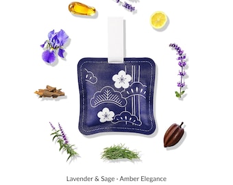 Netbors Handcrafted Reusable Scented Sachet Bags: 6 Scent Choices, Set of 3, Gift Packaging