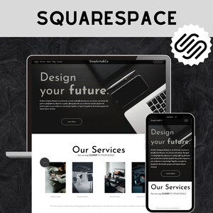 Squarespace template, minimalist website, squarespace website template for coach, website design, Squarespace services template, editable