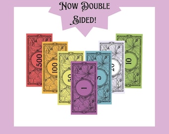 Monopoly inspiriertes Geld, Tropisches Monopoly inspiriertes Geld, Add-On Monopoly Geld, Spiel AddOn, Druckbares Spielgeld, Druckbares Monopoly Geld