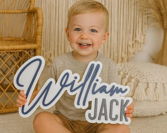 Custom Wooden Name Sign for Nursery | Personalized Baby Name Wall Decor | Baby Shower Gift | Handmade Wood Nursery Sign