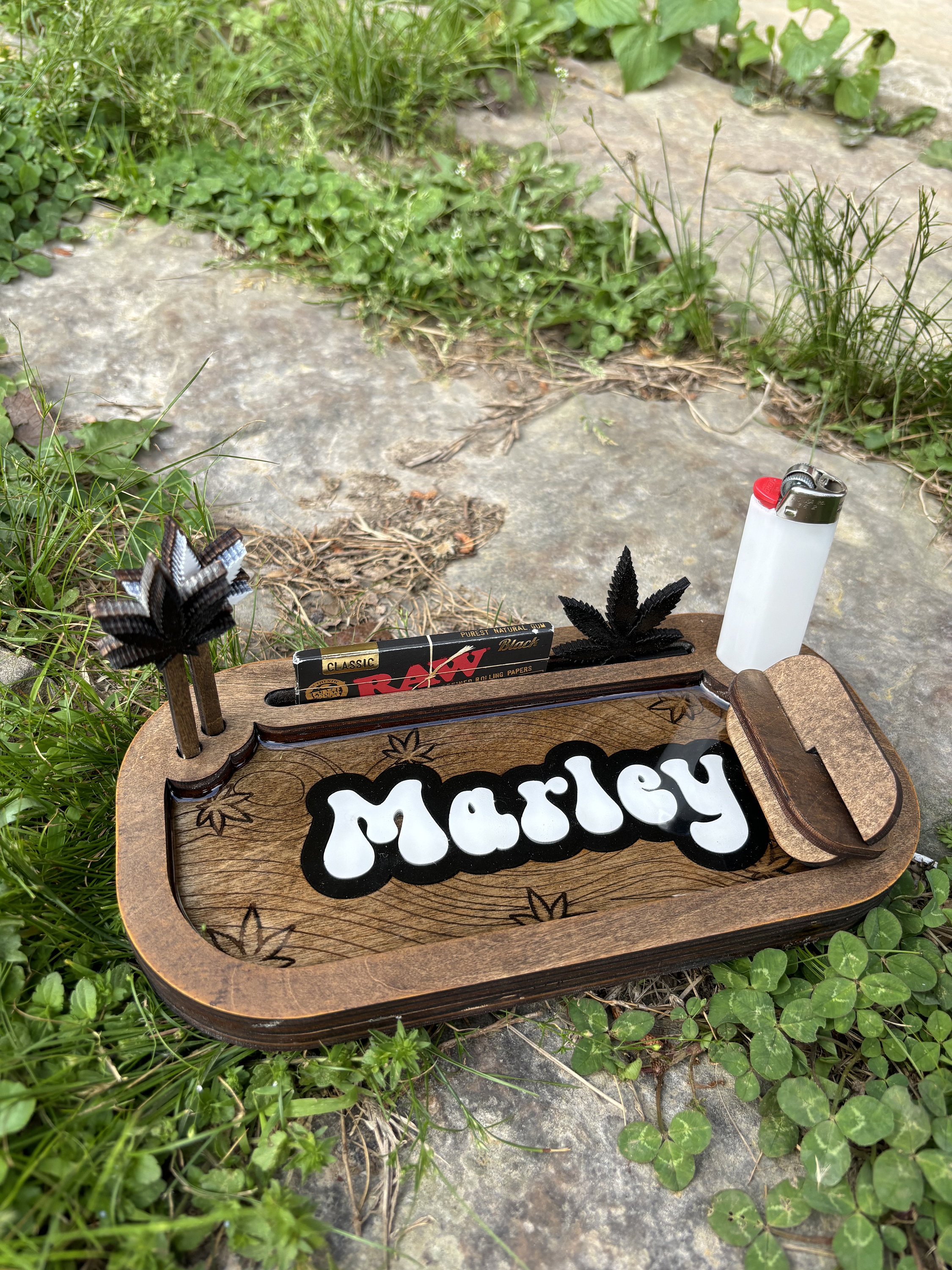 Custom Rolling Tray Set Name Rolling Trays Personalized Rolling Tray