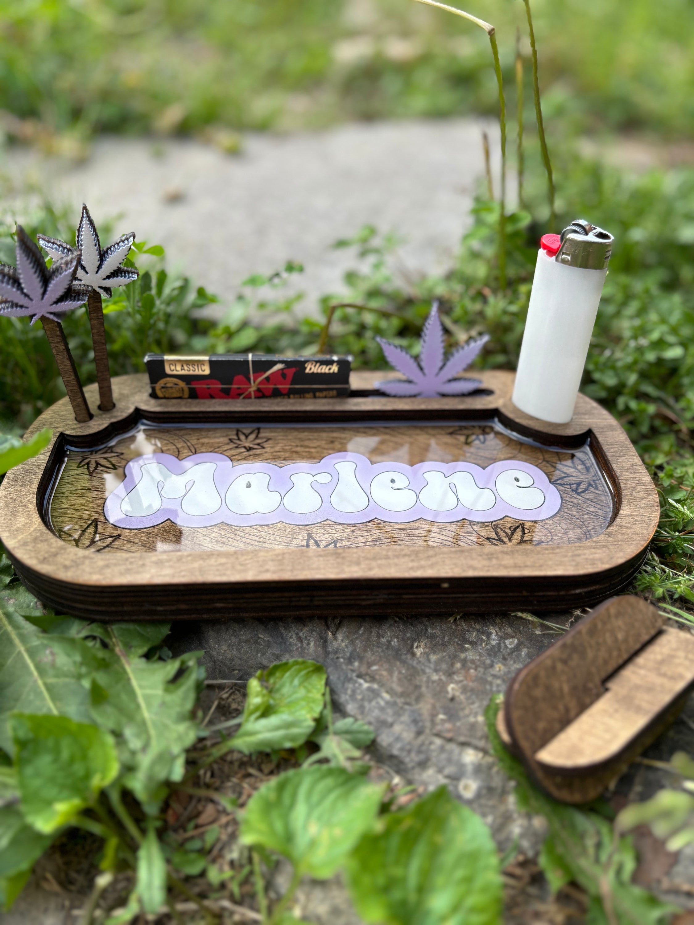 Custom Rolling Tray Set Name Rolling Trays Personalized Rolling Tray