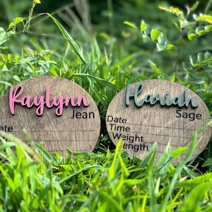 Newborn Baby Name Signs With Birth Stats Date Time Length Weight Round ...