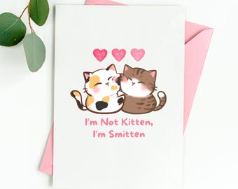 Valentine’s Day Card Cats | Cute Funny Cat Card | Anniversary Card | Romantic Love Card For Girlfriend, Boyfriend, Wife, Husband, Cat Lover