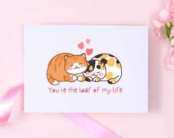 Chat mignon saluant la carte d'anniversaire de la Saint-Valentin | pour chats au gingembre et calicot | Je vous fais plaisir | Cadeau de Saint-Valentin pour amoureux des chats
