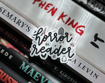Horror Reader Sticker: Bookish Kindle Decal