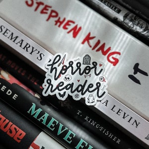 Horror Reader Sticker: Bookish Kindle Decal