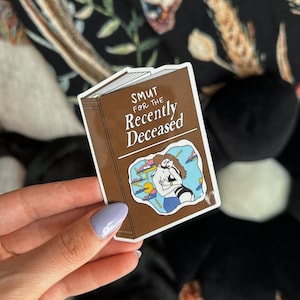 Sticker pour personne décédée récemment | inspiré de Beetlejuice | Sticker livresques | Sticker Kindle