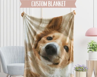 Custom Photo Blanket, Personalized Photo Collage Blanket, Customized Pet Blanket, Wedding Gift, Baby Gift, Memorial Keepsake, Bedroom Decor
