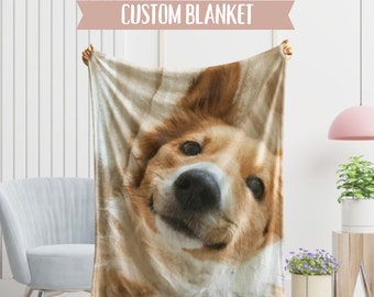 Custom Photo Blanket, Personalized Photo Collage Blanket, Customized Pet Blanket, Wedding Gift, Baby Gift, Memorial Keepsake, Bedroom Decor