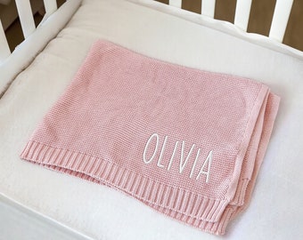 Custom Baby Name Blanket, Embroidered Baby Blanket, Personalized Stroller Blanket, Newborn Baby Shower Gift, Gift for New Moms Nursery Decor