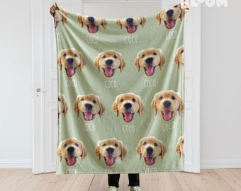 Manta personalizada con foto de mascota, manta personalizada con nombre de perro, foto personalizada de gato, regalos para amantes de los perros, regalo conmemorativo de mascotas, decoración del hogar de mascotas