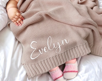 Personalized Baby Name Blanket, Custom Embroidered Blanket, Stroller Blanket, Baby Shower Gift, Newborn Baby Gift, Personalised Name Blanket