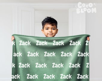 Personalized Name Blanket, Custom Name Baby Blanket, Personalised Baby Shower Gift for Boys Girls, Newborn Baby Gift, Kids Daughter Son Gift