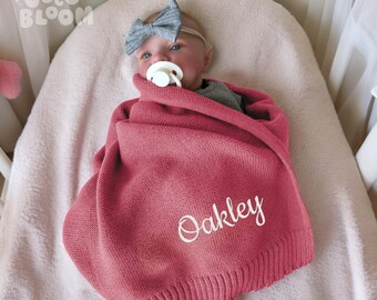 Personalized Baby Name Blanket, Custom Embroidered Blanket, Baby Shower Gift, Newborn Baby Gift, Stroller Blanket, Personalised Name Blanket