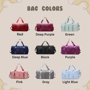 Custom Kids Travel Bag, Personalized Kids Name Duffel Bag, Children's Monogrammed Luggage Weekender Bag, Kids Birthday Baby Shower Gift image 4