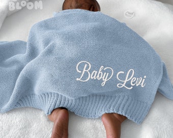 Custom Baby Name Blanket, Personalized Embroidered Blanket, Stroller Blanket, Baby Shower Gift, Newborn Baby Gift, Personalised Name Blanket
