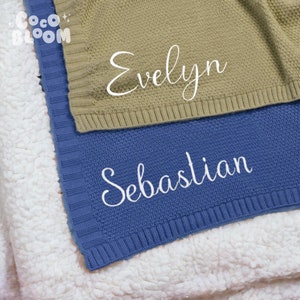 Custom Baby Name Blanket, Personalized Embroidered Blanket, Stroller Blanket, Baby Shower Gift, Newborn Baby Gift, Personalised Name Blanket image 10