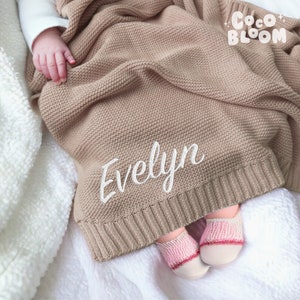 Custom Baby Name Blanket, Personalized Embroidered Blanket, Stroller Blanket, Baby Shower Gift, Newborn Baby Gift, Personalised Name Blanket image 8