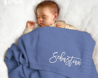 Custom Baby Name Blanket, Personalized Embroidered Stroller Blanket, Baby Shower Gift, Newborn Baby Gift, Children's Nursery Decor, New Mom