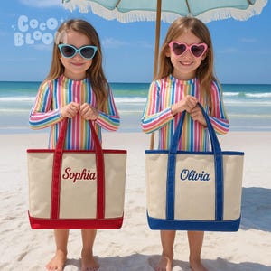 Personalisierte Kinder Tragetasche, Personalisierte Kinder Name Strandtasche, Personalisierte Canvas Tragetasche für Jungen Mädchen, Brautjungfer Geschenktasche, Kinder Geburtstagsgeschenk