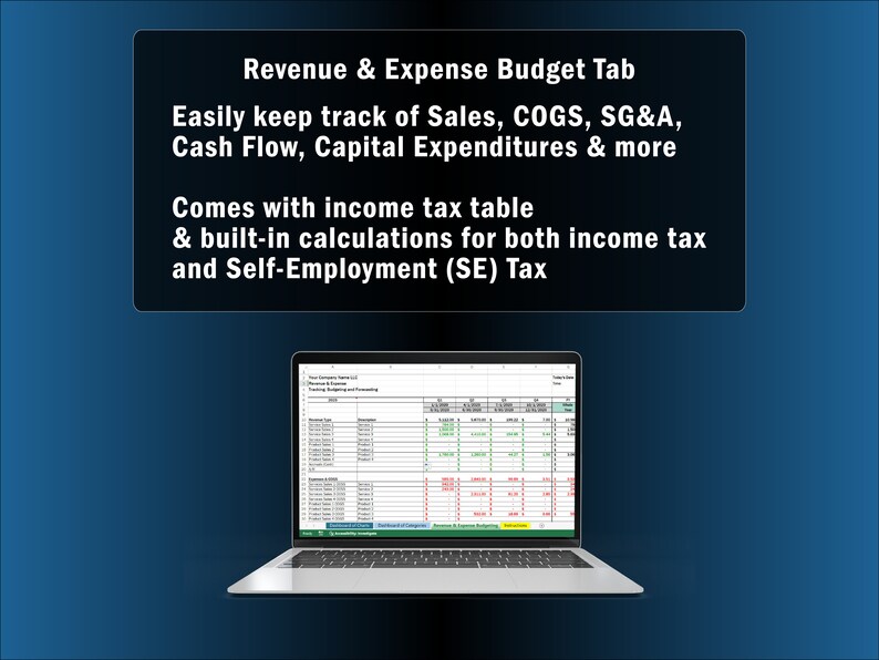 Income, Expenses, Inventory, & Capital Expenditure Tracker image 4