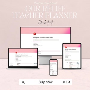 Casual Teacher Notion Casual Teacher Relief Planner | Digital Notion Template | Teacher Organisation & Lesson Planning Tool