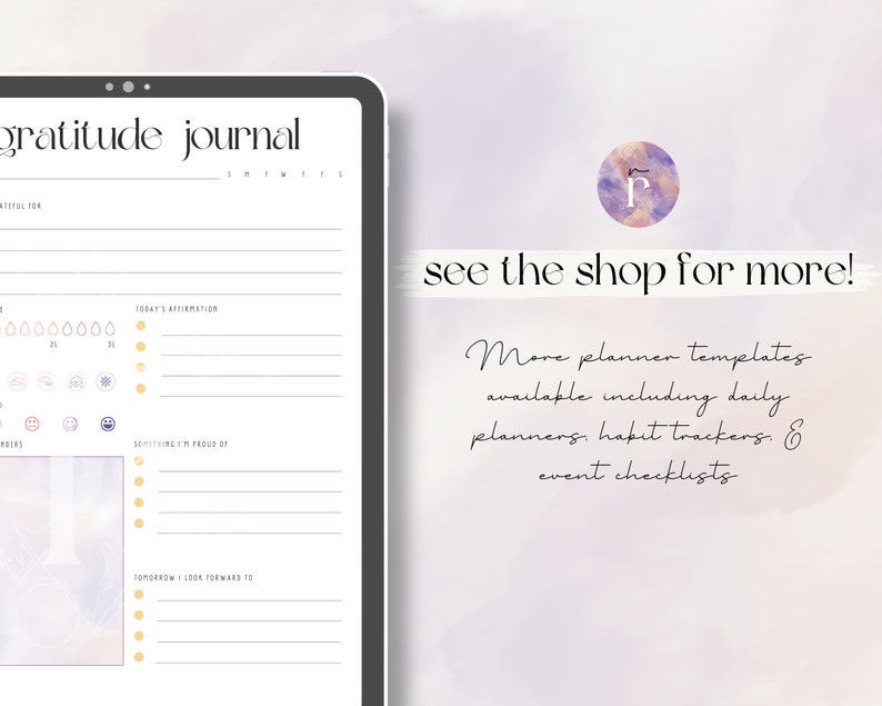Printable Journal Page - Gratitude Journal - Instant Digital Download ...