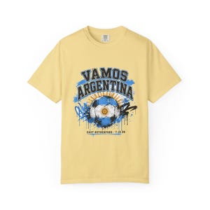 Vamos Argentina Trikot, Argentinien Fußballfinale 2026 T-Shirt, Argentinien Fußball Fan-Shirt in den Komfortfarben, Geschenk für East Rutherford zum Finale Bild 3