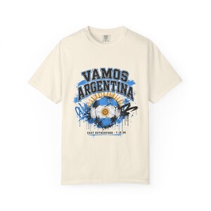 Vamos Argentina Trikot, Argentinien Fußballfinale 2026 T-Shirt, Argentinien Fußball Fan-Shirt in den Komfortfarben, Geschenk für East Rutherford zum Finale Bild 2