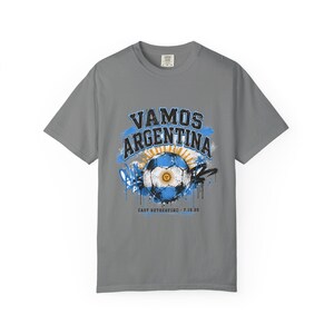 Vamos Argentina Trikot, Argentinien Fußballfinale 2026 T-Shirt, Argentinien Fußball Fan-Shirt in den Komfortfarben, Geschenk für East Rutherford zum Finale Bild 4