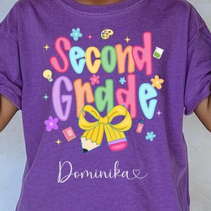 Back to school tee shirts, first day of school shirt, first day of school custom shirt, second grade shirt, back to school shirt, girl shirt