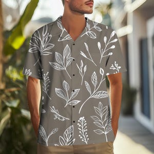 Men&#39;s Floral Hawaiian Aloha Shirt: Tropical Resort Camp Shirt