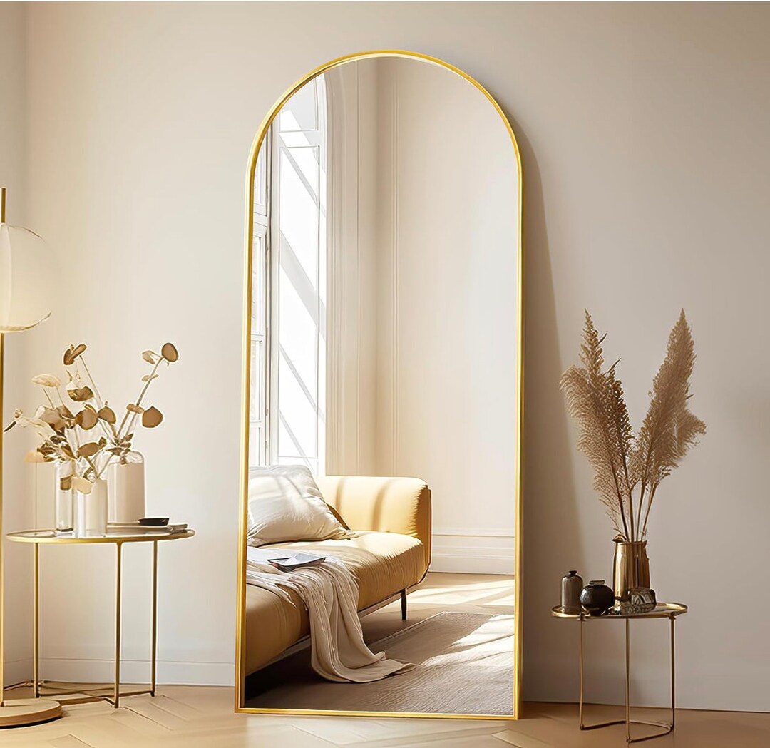 Arched Floor Mirror 65x22 Full Length Mirror Etsy