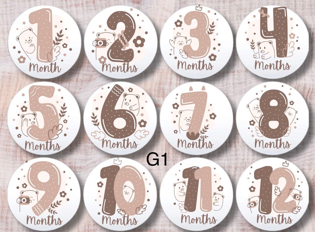 Acrylic Baby Monthly Milestone Aesthetic, Boy Girl Neutral, Cute ...