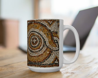 Ephesus Turkey mug street tile mosaic ancient tile pattern ornate - Ceramic Mug 15oz Been there, Done that, forgot the awesome souvenir
